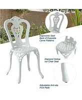 Patio Bistro Set of 3 Outdoor Bistro Set Outdoor Dining Table with 2 Chairs Patio Table and Chair Patio Furniture for Patio Garden Park Backyard, Bron