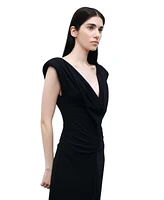 Nocturne Women's Padded Shoulder Maxi Dress