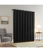 Treviso Linen Blend Magnetic Closure 100% Blackout Back Tab Curtain Panel