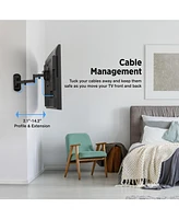 ProMounts Premium Articulating Tv Wall Mount for Heavy Duty Tv for 17-42 Inch Flat and Curved Tv Screens, Holds Up to 44 lbs Max Vesa 200x200