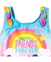 Paw Patrol Toddler Girls One Piece Bathing Suit Rash Guard Tankini Top Bikini Bottom and Skort 5 Swimsuit Set