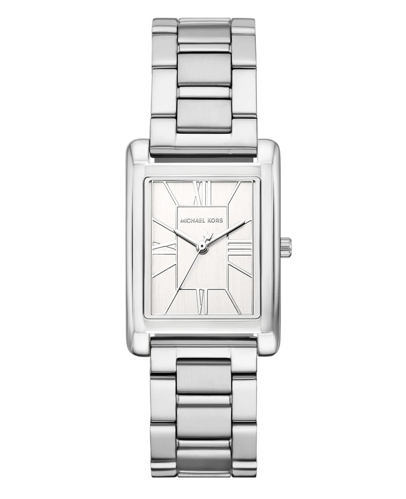 Michael Kors Women's Essex Silver-Tone Stainless Steel Watch, 26x36mm