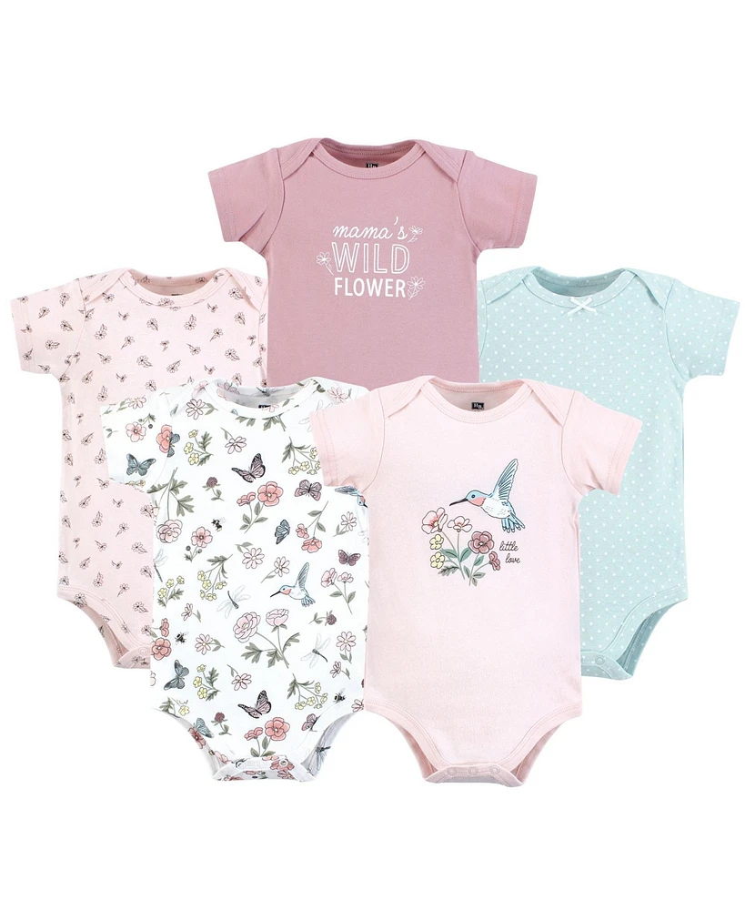 Hudson Baby Girls Cotton Bodysuits