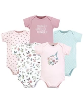 Hudson Baby Girls Cotton Bodysuits