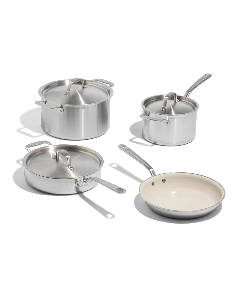 Made In CeramiClad 7-Piece Cookware Set
