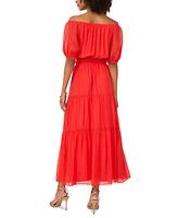 Vince Camuto Women's Off-The-Shoulder Tiered Maxi Dress