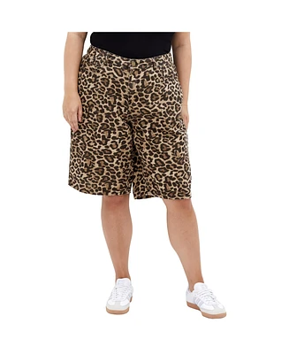City Chic Plus Leah Print Jort