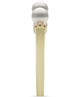 Belle de Mer Cultured Freshwater Pearl (4-5mm) & Diamond (1/10 ct. t.w.) Ring in 10k Gold