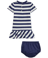 Polo Ralph Lauren Baby Girl Striped Bear Dress