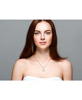 Lali Jewels Diamond Om Symbol 18" Pendant Necklace (1/10 ct. t.w.) in 14k Two-Tone Gold