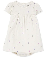 Carter's Baby Girls Cotton Bodysuit Dress & Cardigan, 2 Piece Set