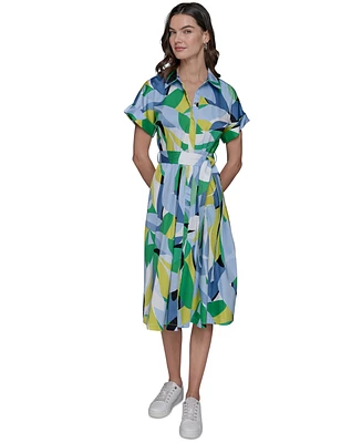 Karl Lagerfeld Paris Women's Printed Shirtdress