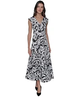 Karl Lagerfeld Paris Women's Printed Maxi Dress