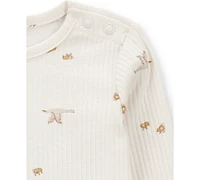 Carter's Baby Bird-Print Long-Sleeve T-Shirt & Pants, 2 Piece Set