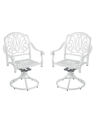Swivel Patio Dining Chairs 2pcs Vintage Patio Chairs Outdoor Swivel Rocker Patio Chairs Set of 2 Bistro Chairs for Balcony, Porch, Backyard, Garden, W