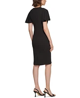 Calvin Klein Women's Flutter-Sleeve Sheath Dress