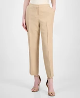 Kasper Women's Mid-Rise Side-Slit Ankle Pants