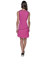 Karl Lagerfeld Paris Women's Sleeveless Pleated Minidress