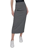 Karl Lagerfeld Paris Women's Striped Midi Skirt