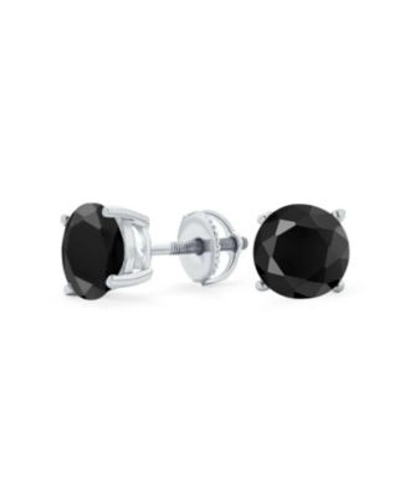 Bling Jewelry Round Cubic Zirconia Cz Solitaire Stud Earrings Rose Gold Plated Sterling Silver Screwback