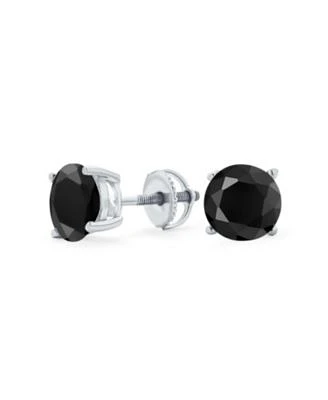 Bling Jewelry Round Cubic Zirconia Cz Solitaire Stud Earrings Rose Gold Plated Sterling Silver Screwback