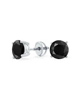 Bling Jewelry Round Cubic Zirconia Cz Solitaire Stud Earrings Rose Gold Plated Sterling Silver Screwback