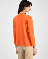Kasper Women's Open-Front A-Line Cardigan, Regular & Petite Sizes