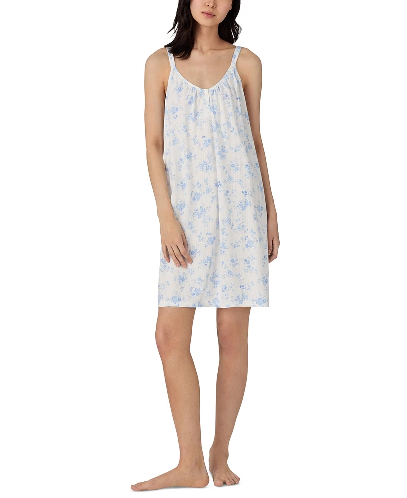 Lauren Ralph Women's Double-Strap V-Neck Short Nightgown