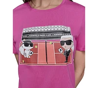 Karl Lagerfeld Paris Women's Pickle Ball Graphic T-Shirt