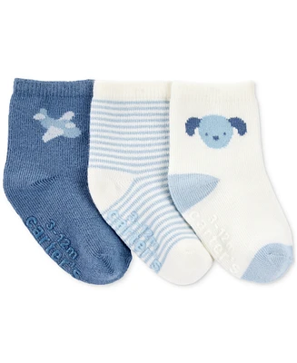 Carter's Baby Boys 3-Pk. Puppy Ankle Socks