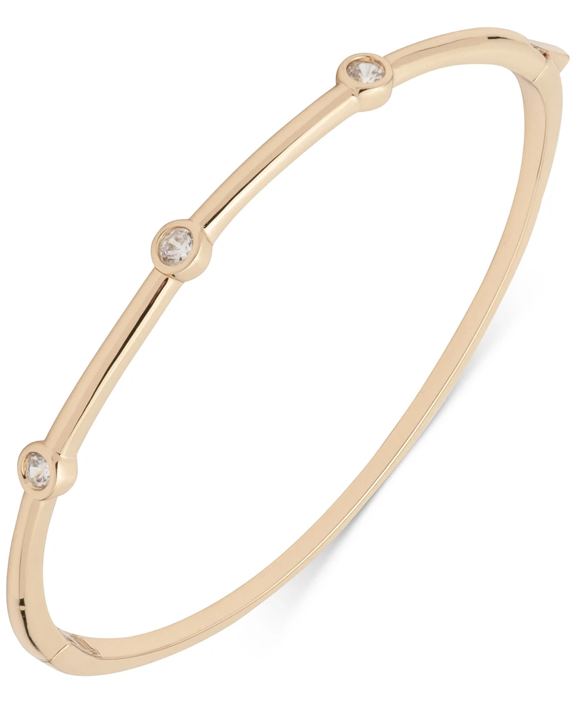 Lauren Ralph Cubic Zirconia Scatter Hinge Bangle Bracelet