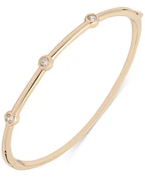 Lauren Ralph Cubic Zirconia Scatter Hinge Bangle Bracelet