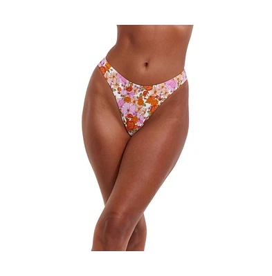 Flirrt Gottex Women's Vintage Florals Brazilian Bikini Bottom