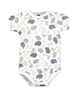 Hudson Baby Boys Cotton Bodysuits, Safari Friends, Preemie