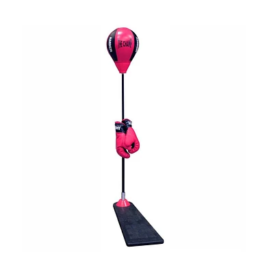 The Champ Kids Boxing Punch Stand Set with Punching Ball Bounce Back Punching Ball, Adjustable Stand, Pump, & Boxing Gloves for Boys and GirlsAges 3+