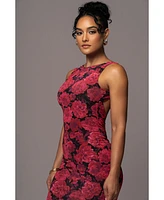 Jluxlabel Women's Floral Front And Center Maxi Dress