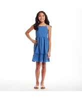 Andy & Evan Big Girls Toddler/Child Blue Swiss Dot Dress