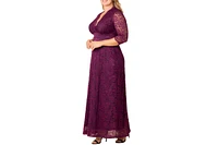 Kiyonna Plus Maria Lace Evening Gown