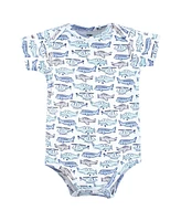 Hudson Baby Boys Cotton Bodysuits, Born To Fly, Preemie