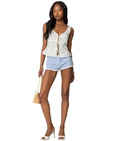 Edikted Women's Antonia Gingham Scrunch Shorts