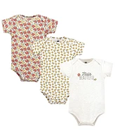 Hudson Baby Girls Cotton Bodysuits, Hello Beautiful, 9-12 Months