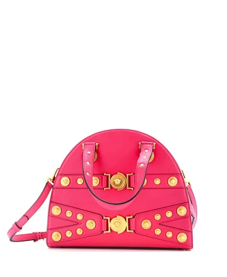Pre-Owned Versace Medium Tribute Medallion Bowling Bag Leather