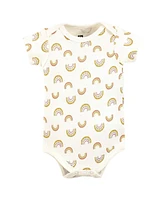 Hudson Baby Baby Girls Hudson Cotton Bodysuits, Dreamer Rainbow