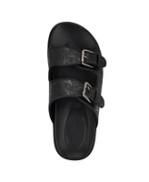 Calvin Klein Women's Vibe Double Band Flat Slip-On Sandals