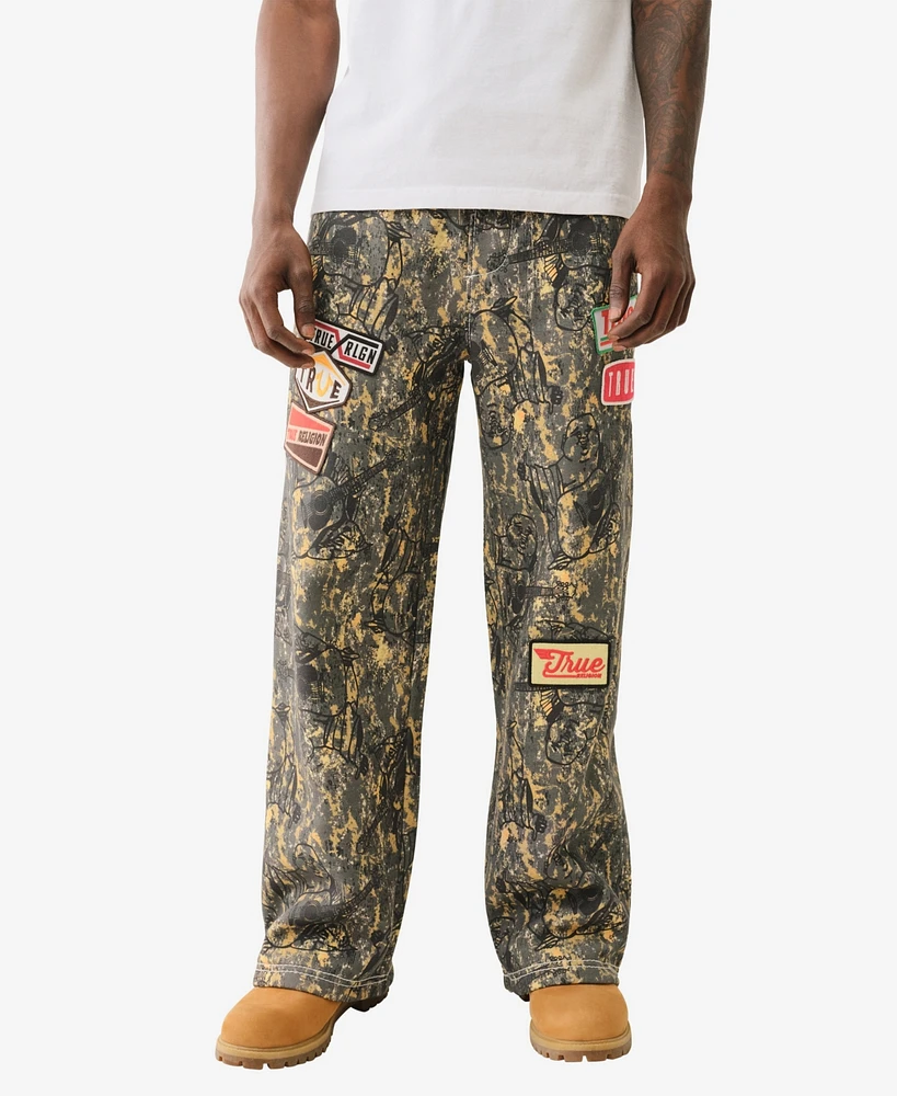 True Religion Men's Big T Buddha Camo Sweatpants