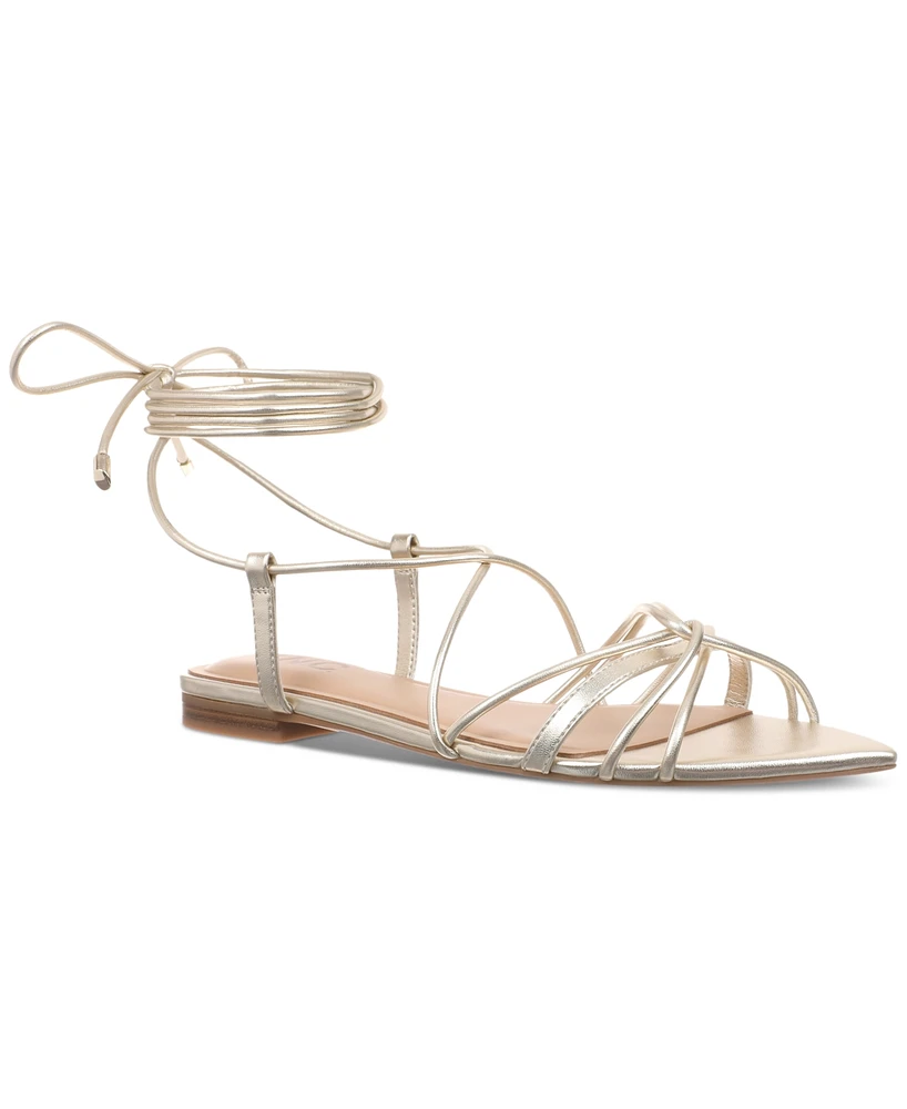 I.n.c. International Concepts Women's Kharmaa Lace-up Flat Sandals, Exclusively at Macy's