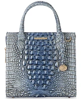 Brahmin Small Caroline Melbourne Embossed Leather Satchel