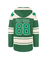 '47 Brand Men's David Pastrnak Kelly Green Boston Bruins St. Patrick's Day Player Name Number Lacer Pullover Hoodie