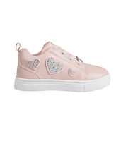 Bebe Toddler Girls Heart Lace with Court Sneakers