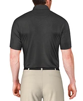 Pga Tour Men's Heather Stripe Colorblocked Polo Shirt